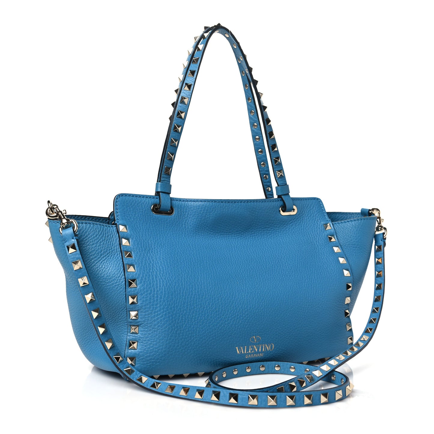 Vitello Small Rockstud Tote Parrot