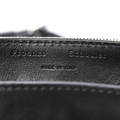Proenza Schouler Canvas Ayers Calfskin Tiny Kent Shoulder Bag Black White 6 of 11