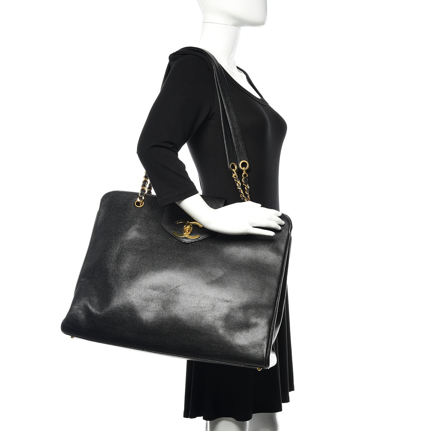 Chanel Caviar XL Weekender Bag Black 2 of 16