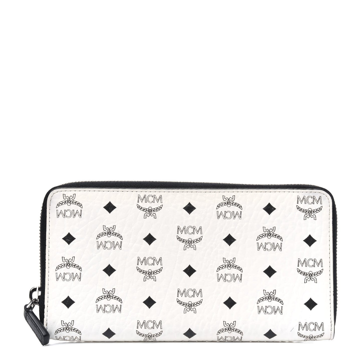 Visetos Large Zip Around Wallet White