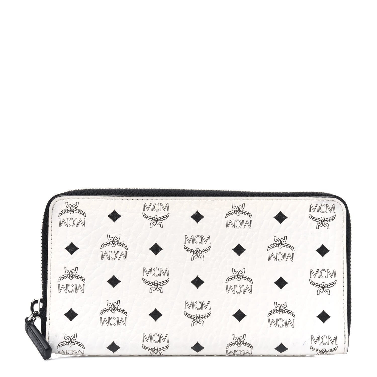MCM Visetos Large Zip Around Wallet White 1 of 4