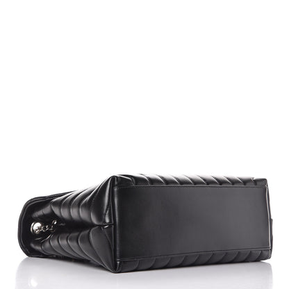 Saint Laurent Calfskin Y Quilted Monogram Medium Loulou Chain Satchel Black 4 of 11