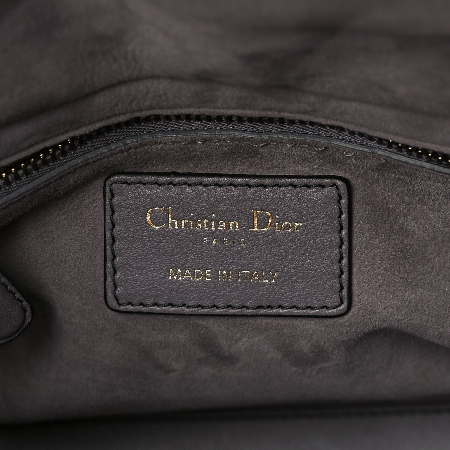 Calfskin Cannage Studded Medium Supple Lady Dior Grey