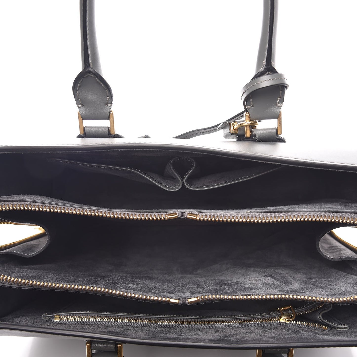 Calfskin Heroine Open Tote Grey