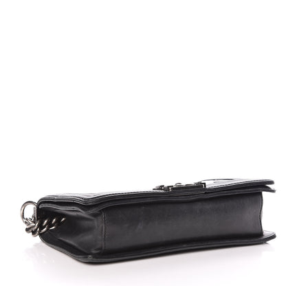 Chanel Calfskin Crystal Embossed Medium Boy Flap Black 4 of 15