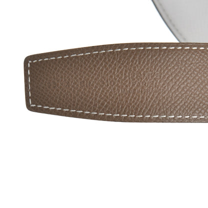 Hermes Epsom 32mm H Belt 95 White Etoupe 6 of 7
