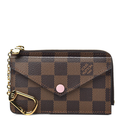 Louis Vuitton Damier Ebene Recto Verso Card Holder Rose Ballerine 1 of 7