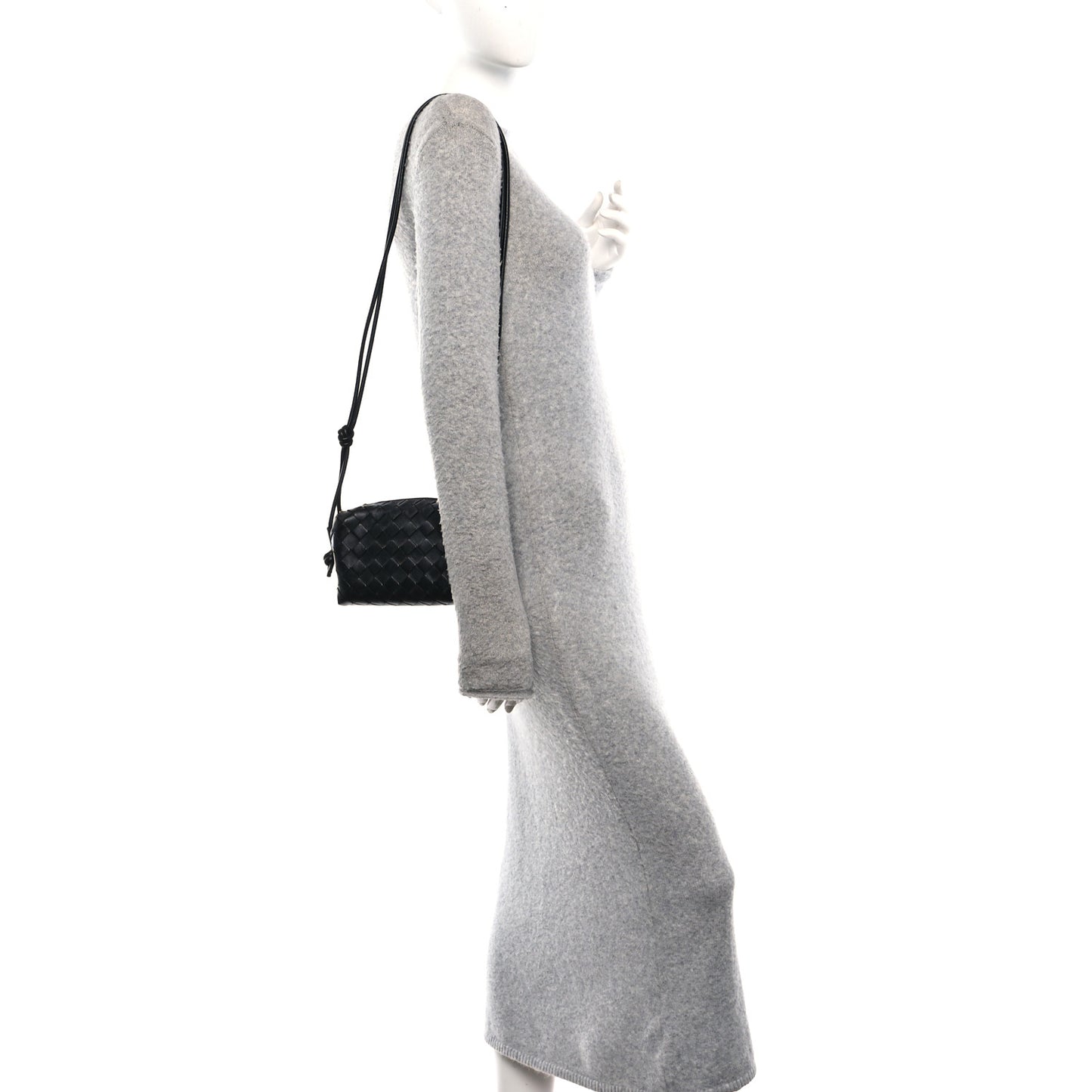 Nappa Intrecciato Mini Loop Camera Bag Black