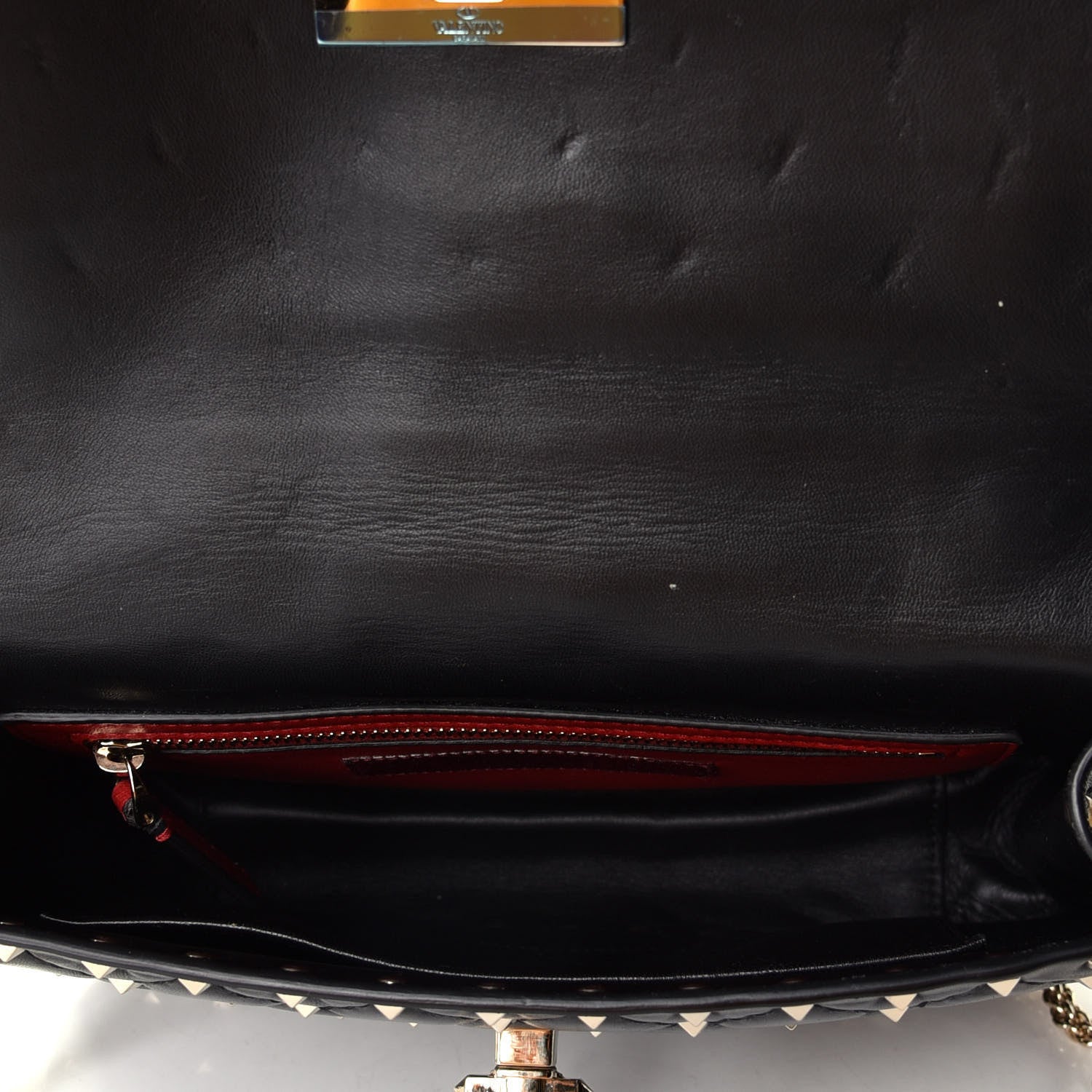 Valentino Garavani Lambskin Medium Rockstud Spike Shoulder Bag Black 7 of 12
