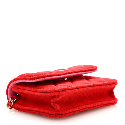 Chanel Jersey Quilted Micro Mini Flap Red 4 of 10