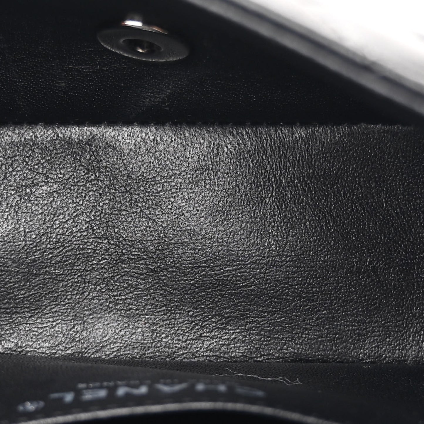 Lambskin Quilted Mini Rectangular Flap Black
