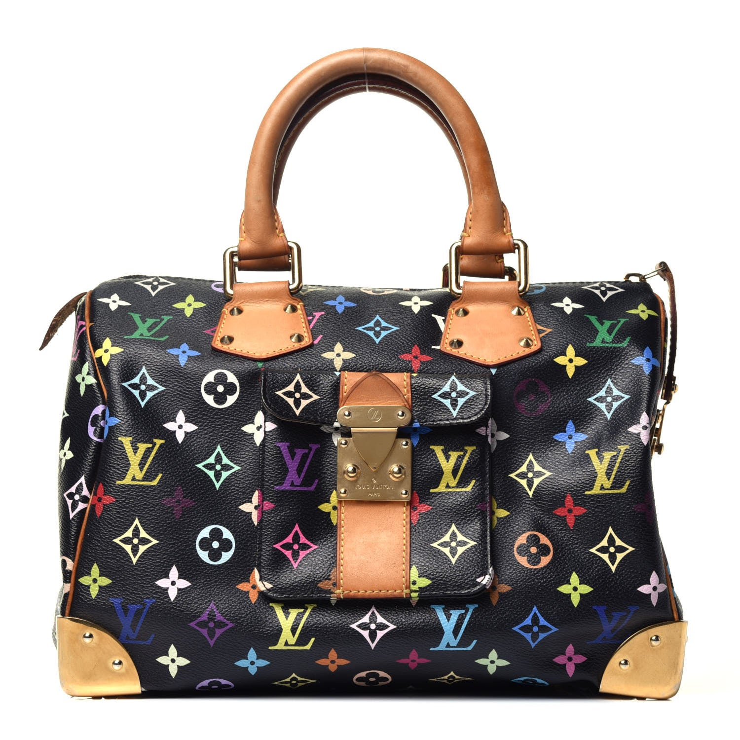 Louis Vuitton Monogram Multicolor Speedy 30 Black 1 of 10
