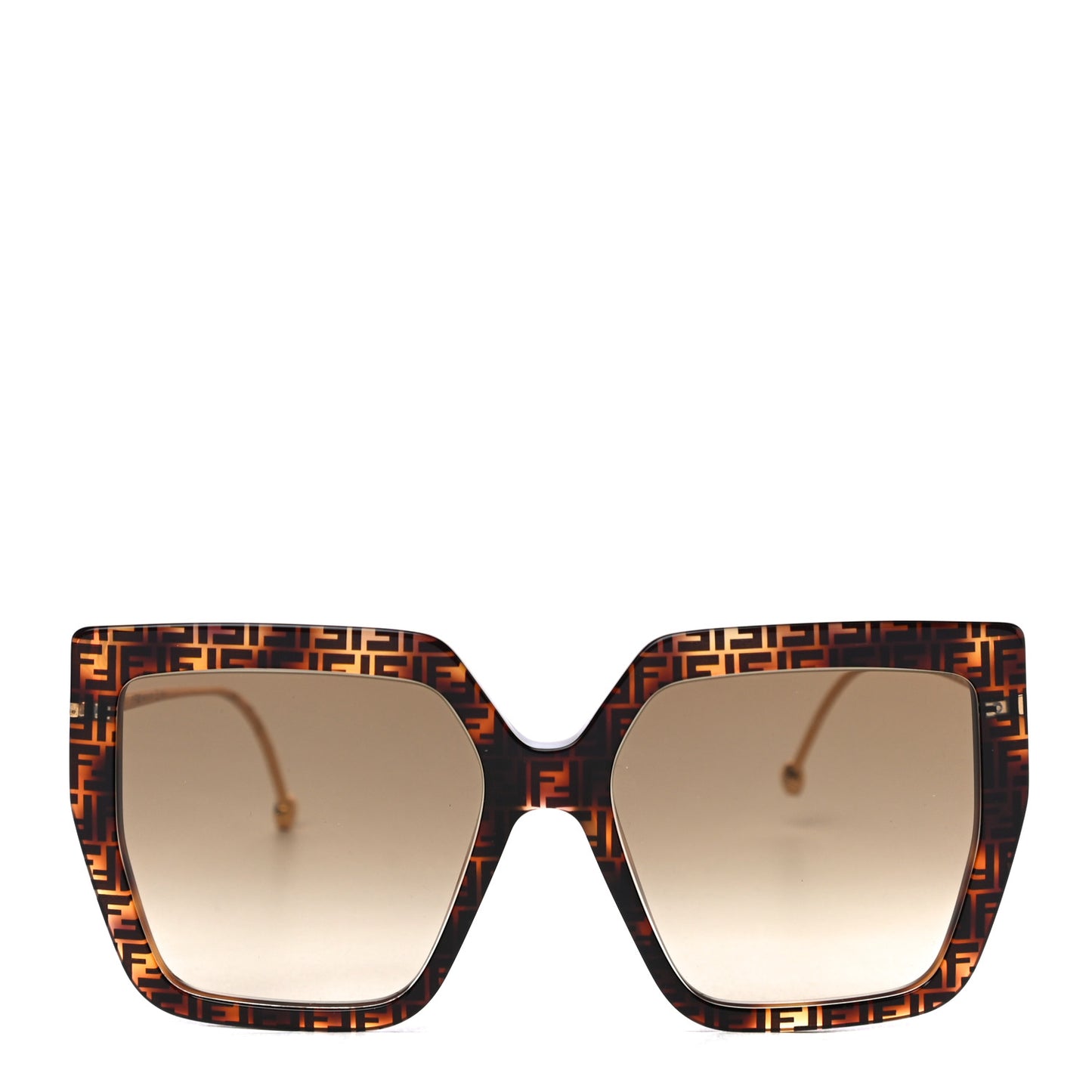 Acetate Metal F is Fendi FF Butterfly Sunglasses FF 0410/S Havana