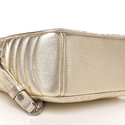 Prada Metallic Nappa Impunture Diagramme Crossbody Pirite 6 of 8