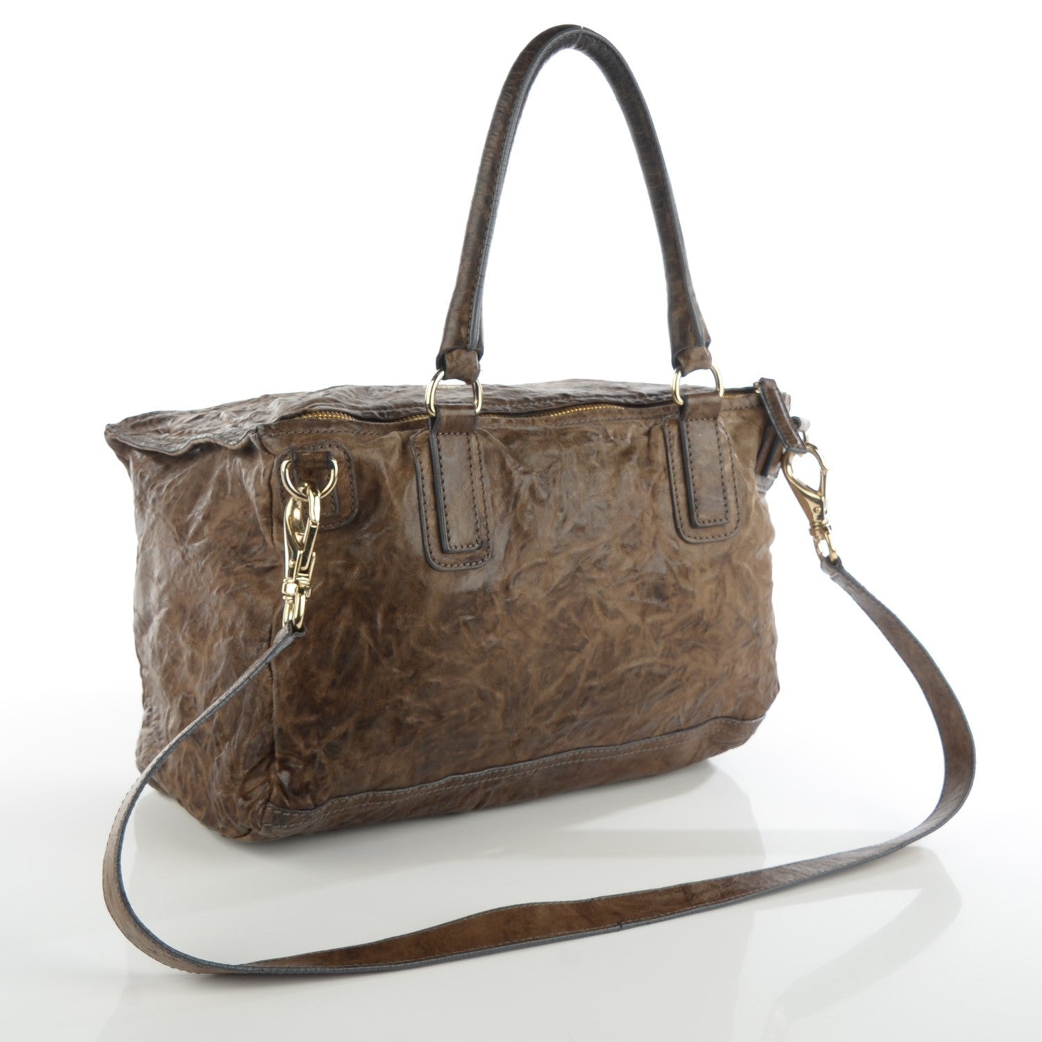 Givenchy Tumbled Sheepskin Large Pandora Brown 3 of 9