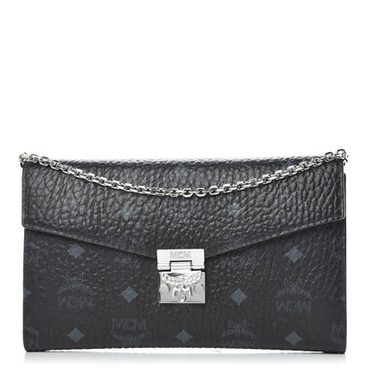 MCM Visetos Patricia Continental Crossbody Wallet Black 1 of 10