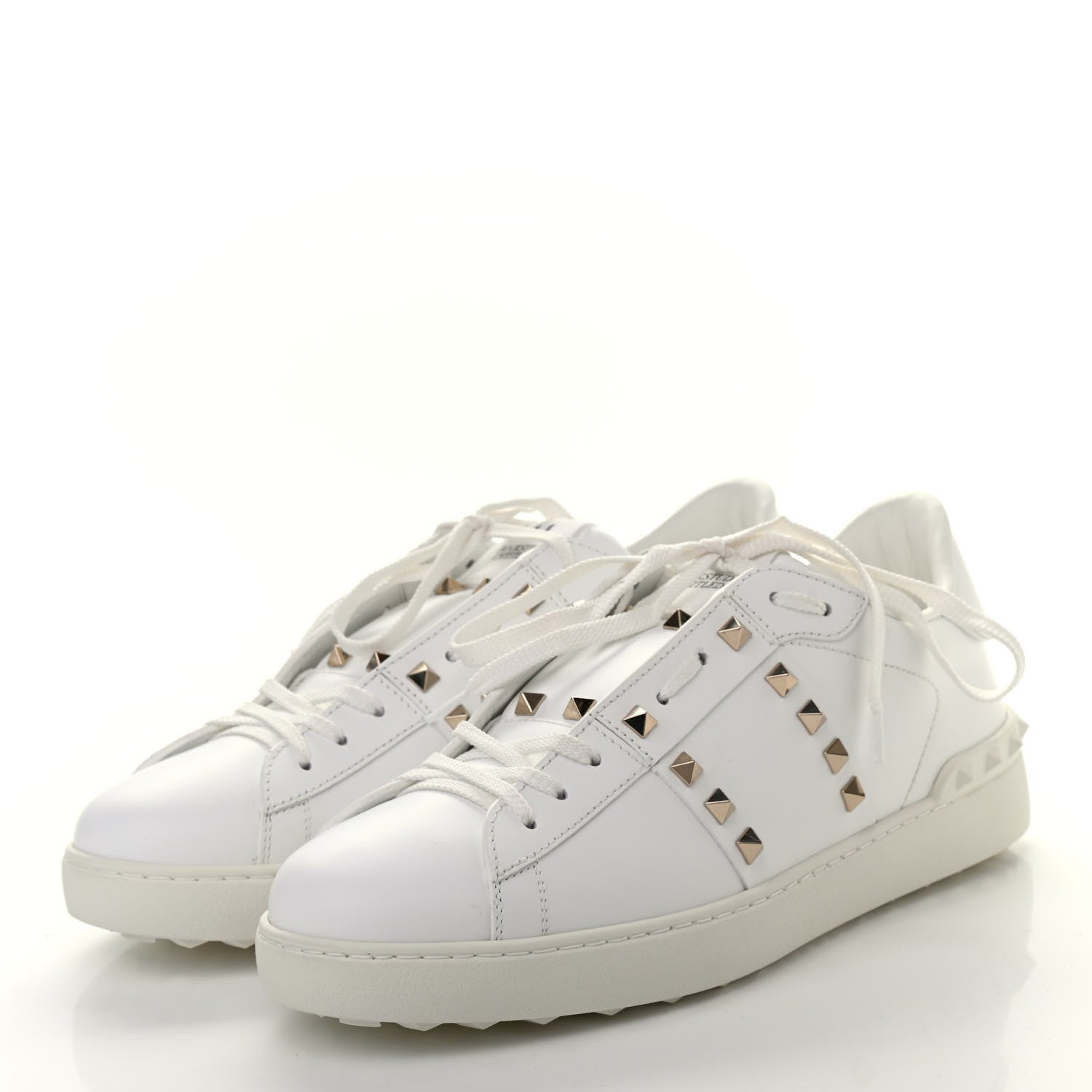 Valentino Garavani Calfskin Mens Rockstud Untitled Open Sneakers 42 White 3 of 9