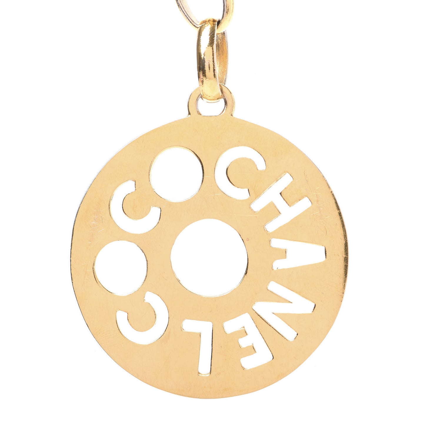 Oversized Coco Pendant Necklace Gold
