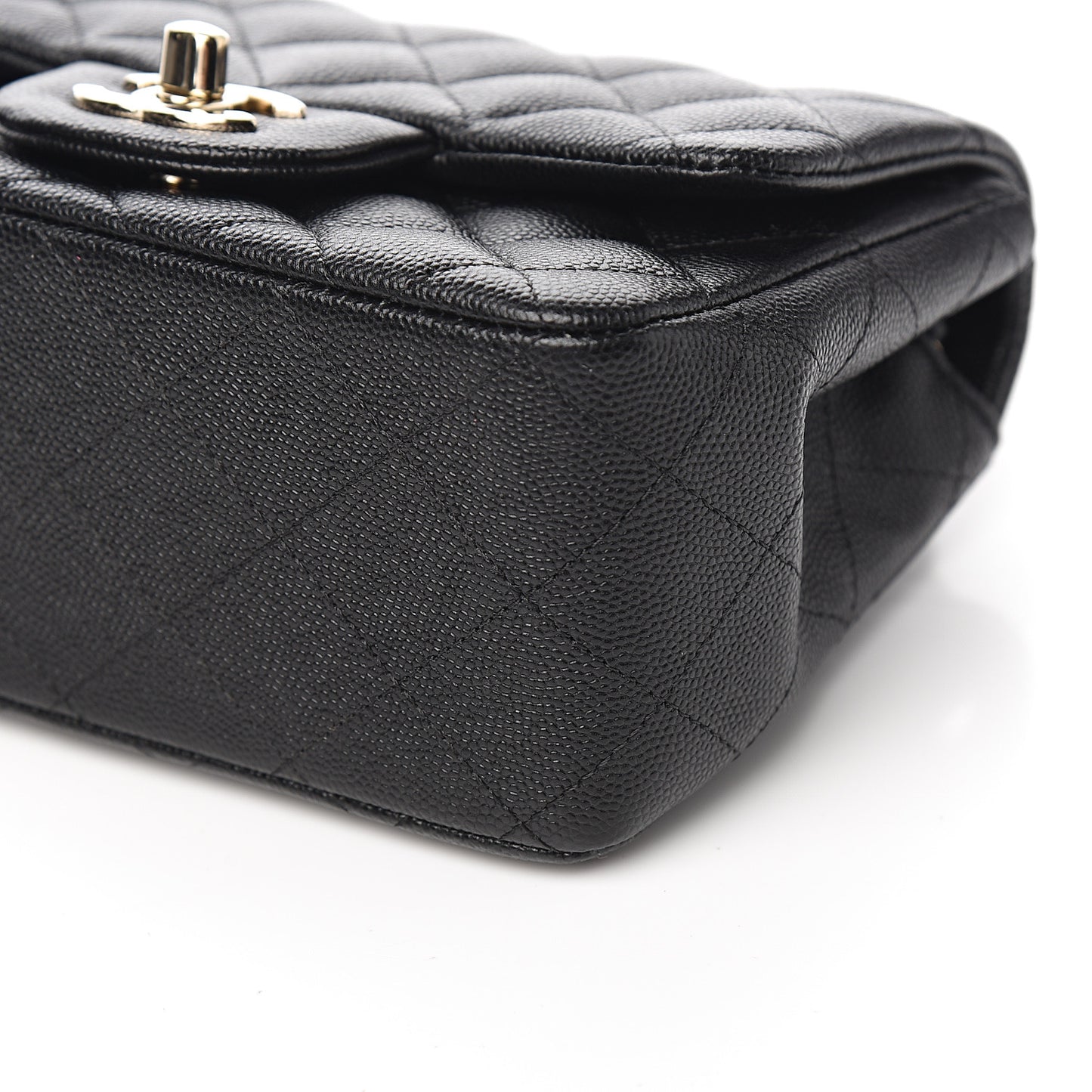 Caviar Quilted Mini Square Flap Black