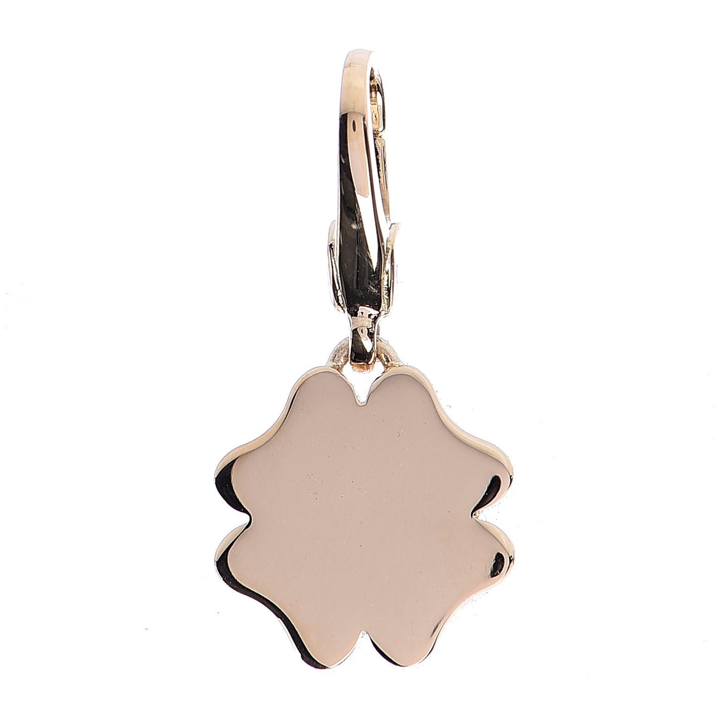 18K Yellow Gold Clover Charm Pendant