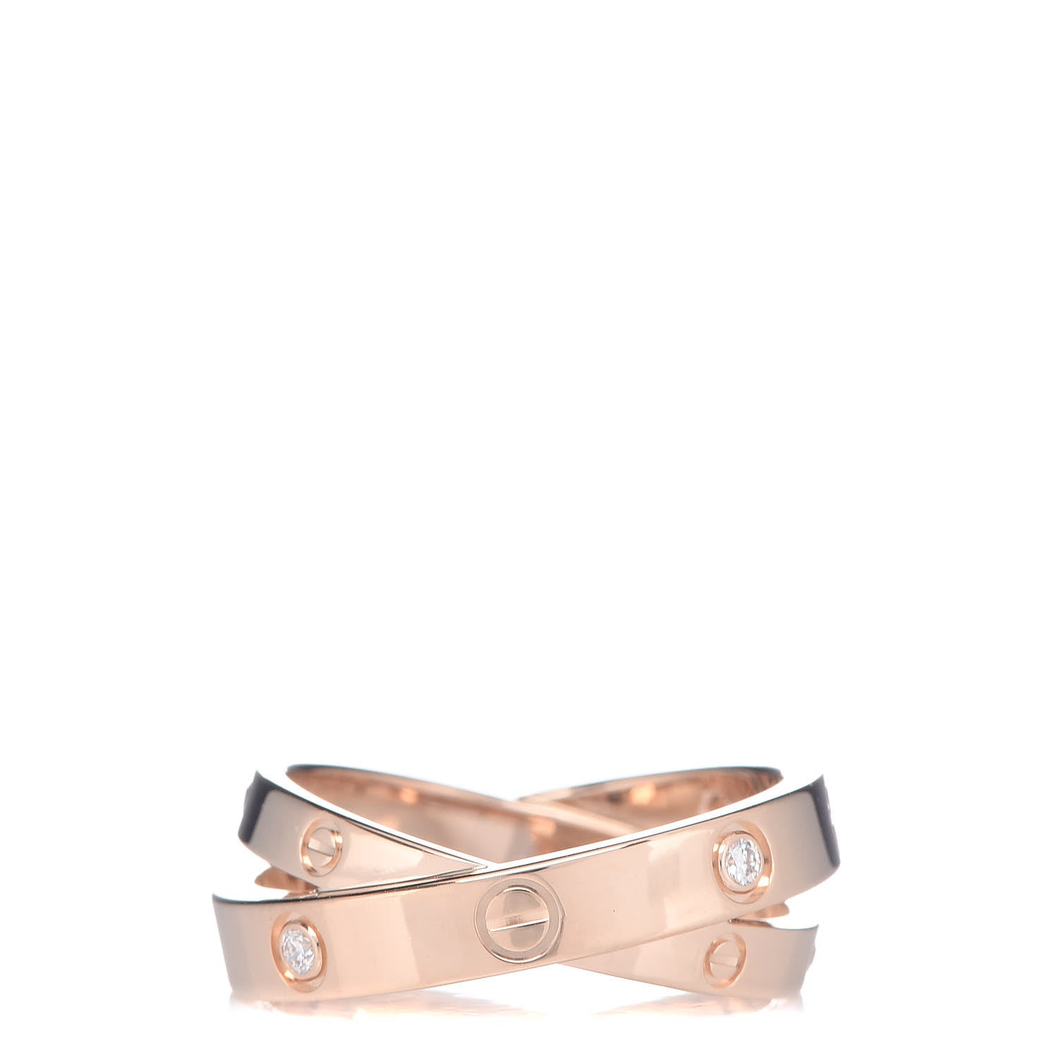 Cartier 18K Pink Gold 6 Diamond LOVE Ring 52 6 4 of 6