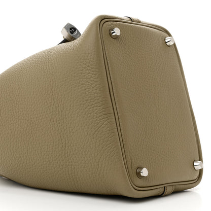Hermes Taurillon Clemence Picotin Lock 18 PM Beige Marfa 9 of 11