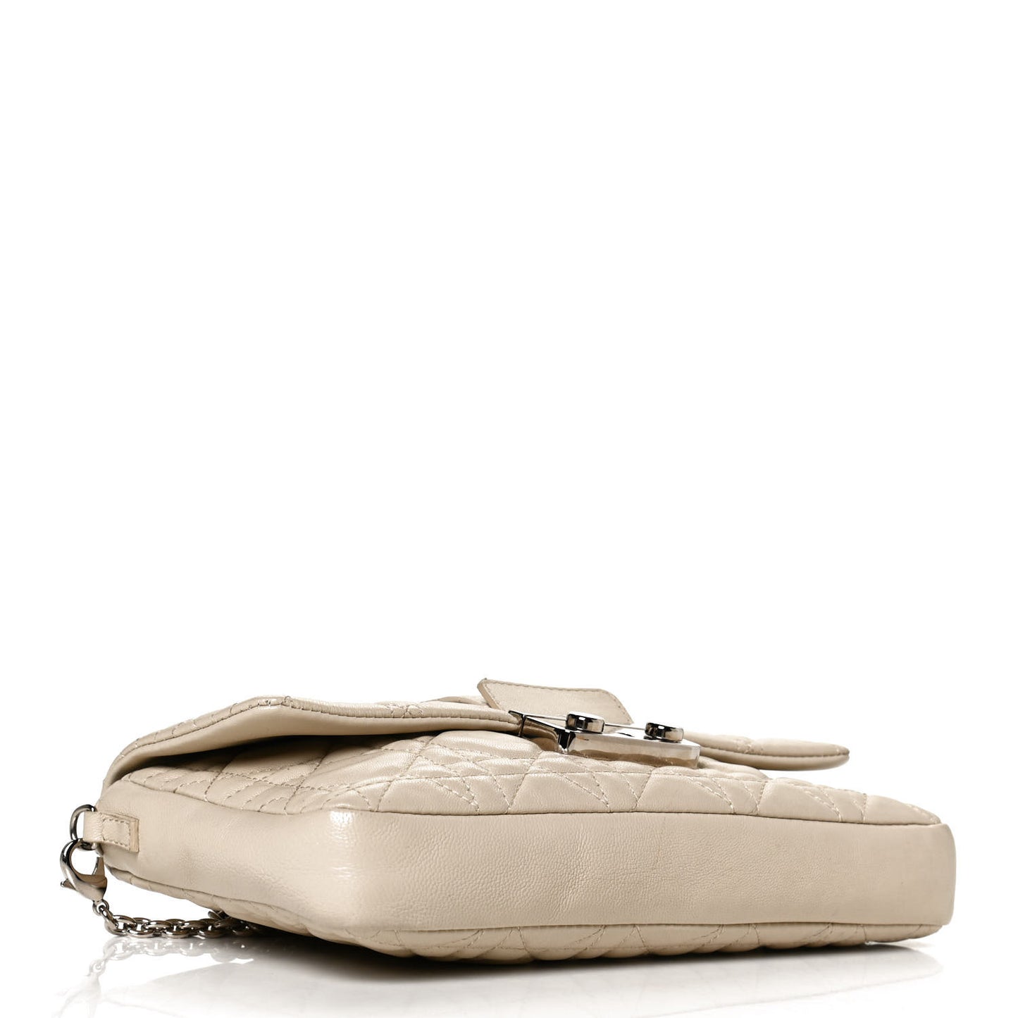 Lambskin Cannage Miss Dior Promenade Pouch Beige