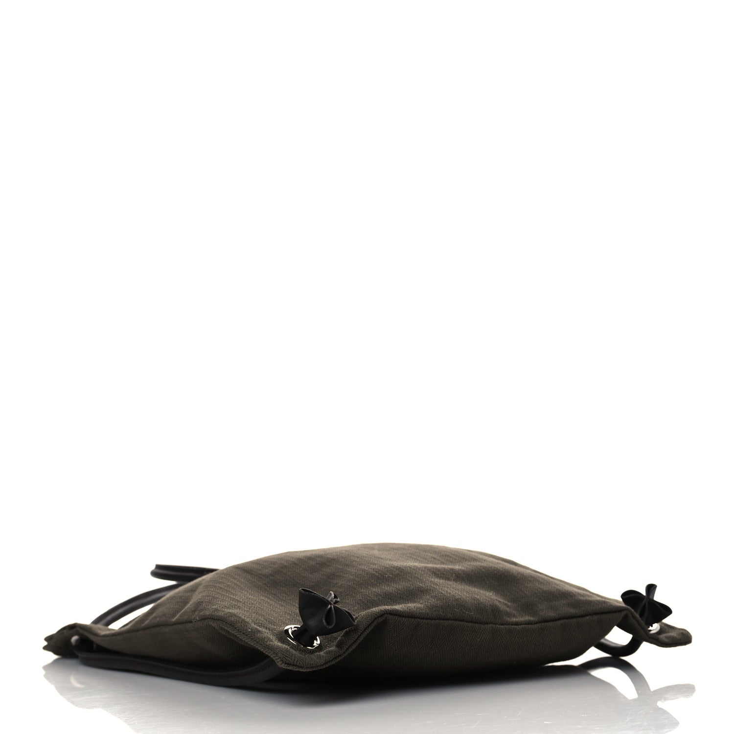 Hermes Herringbone Canvas Swift Maline Bag Kaki Ebene 4 of 7