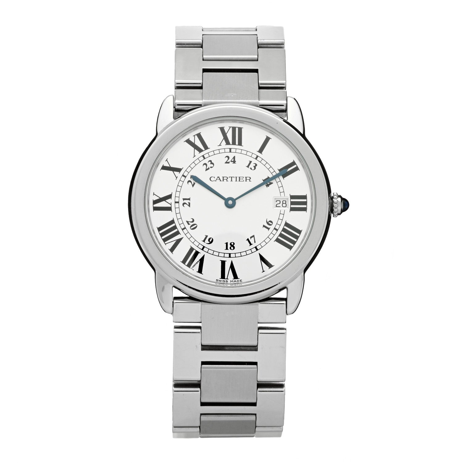 Cartier Stainless Steel 36mm Ronde Solo Quartz Watch 1 of 5