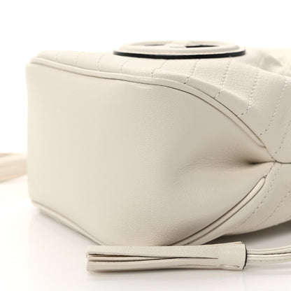 Gucci Sakai Be Green Calfskin Diagonal Stitched Mini Blondie Bucket Bag Mystic White 9 of 10