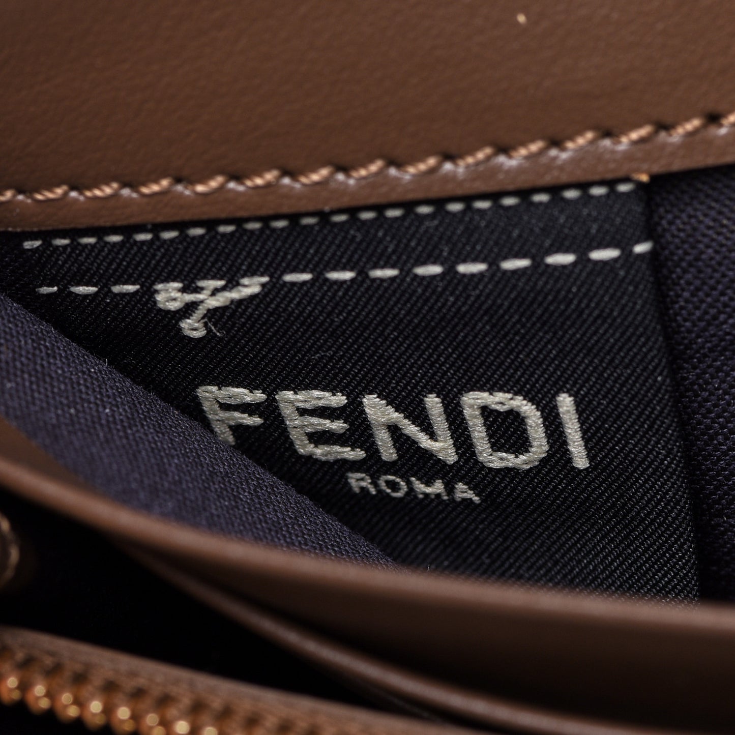 Vitello Soft F is Fendi Bi-Color FF 1974 Embossed Continental Envelope Wallet Maya Black