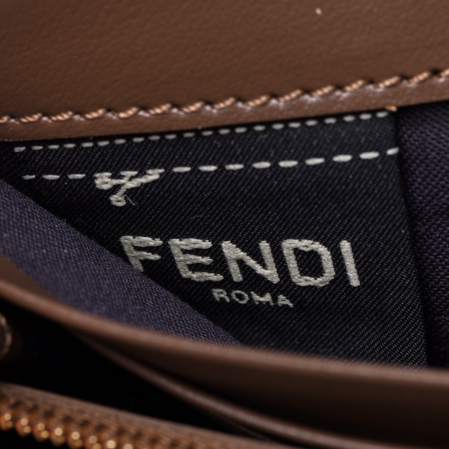 Fendi Vitello Soft F is Fendi Bi-Color FF 1974 Embossed Continental Envelope Wallet Maya Black 8 of 10