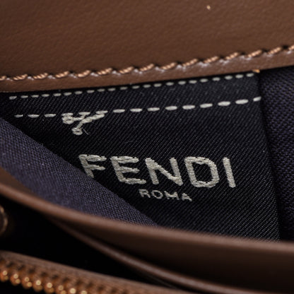 Fendi Vitello Soft F is Fendi Bi-Color FF 1974 Embossed Continental Envelope Wallet Maya Black 8 of 10