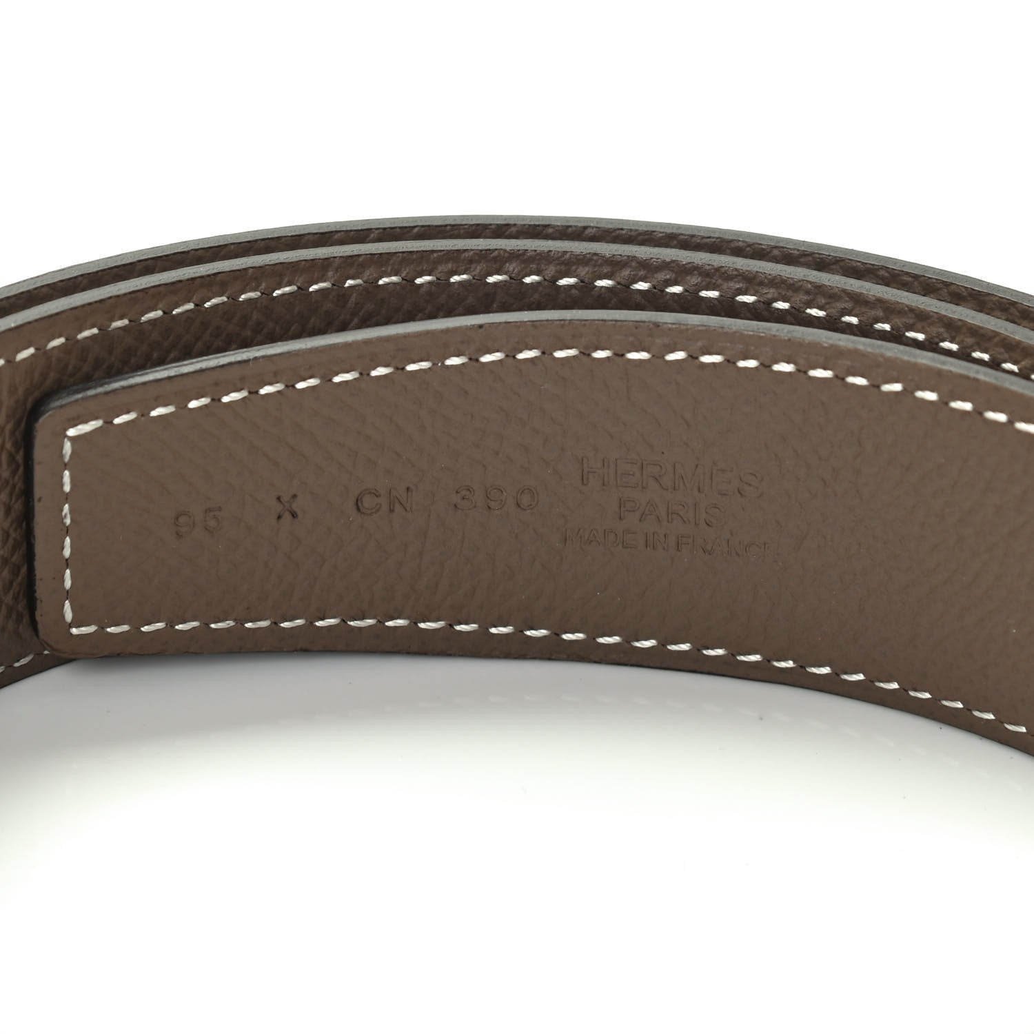 Hermes Swift Epsom 32mm Belt Strap Black Etoupe 5 of 8