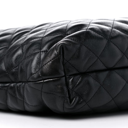 Saint Laurent Lambskin Quilted Maxi Icare Shopping Tote Black 9 of 10