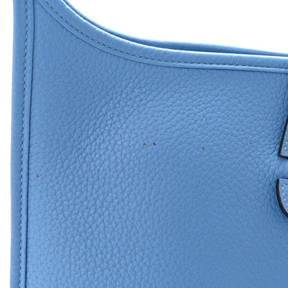 Hermes Taurillon Clemence Evelyne III PM Bleu Paradis 14 of 16