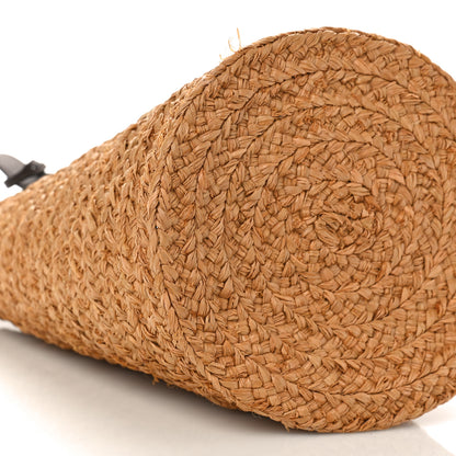 Saint Laurent Raffia Calfskin Small Panier Tote Naturale Nut 7 of 9