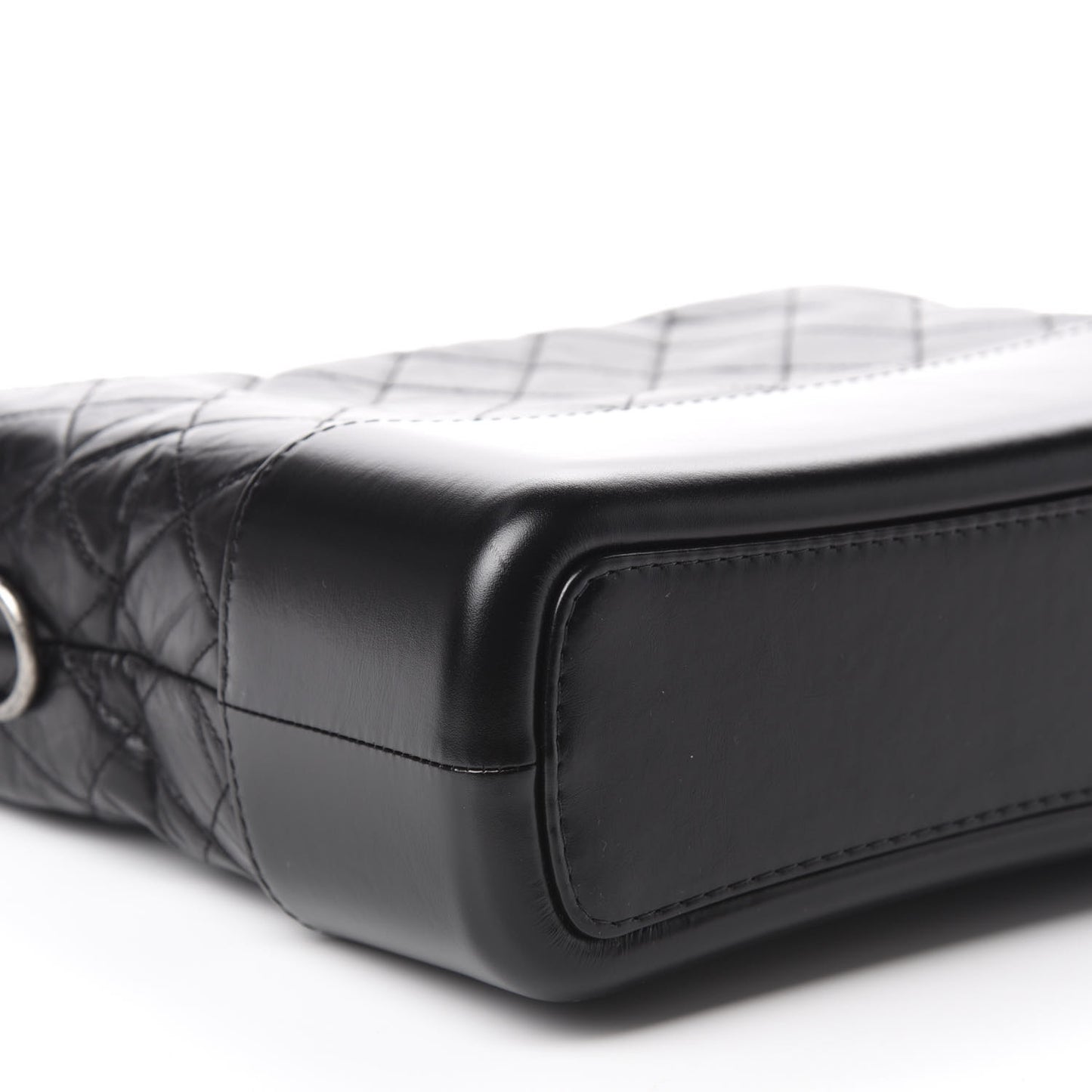 Aged Calfskin Quilted Medium Gabrielle Hobo Black