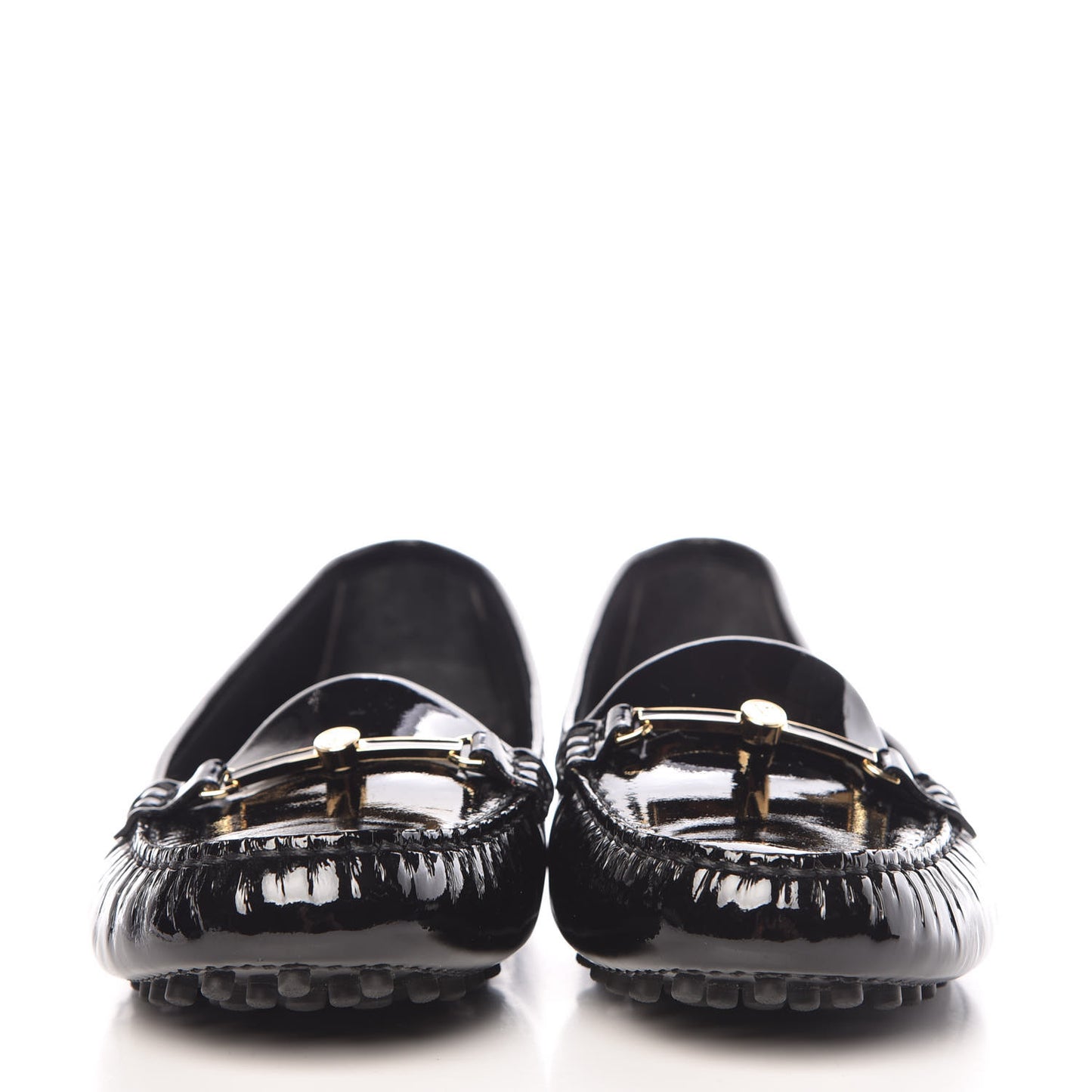 Patent Calfskin Farewell Flat Loafer 40 Black
