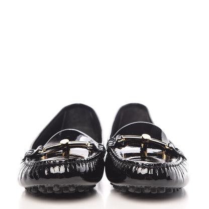 Louis Vuitton Patent Calfskin Farewell Flat Loafer 40 Black 2 of 8