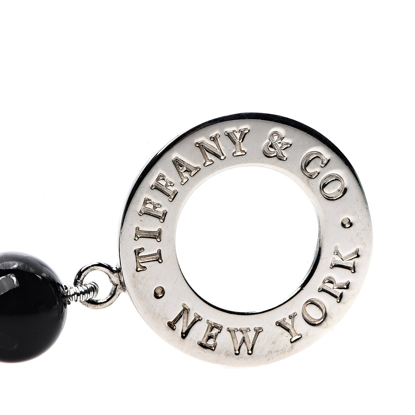 Sterling Silver Black Onyx Bead Toggle Necklace