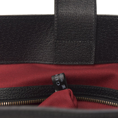 Gucci Textured Dollar Calfskin Web Tote Black 8 of 11