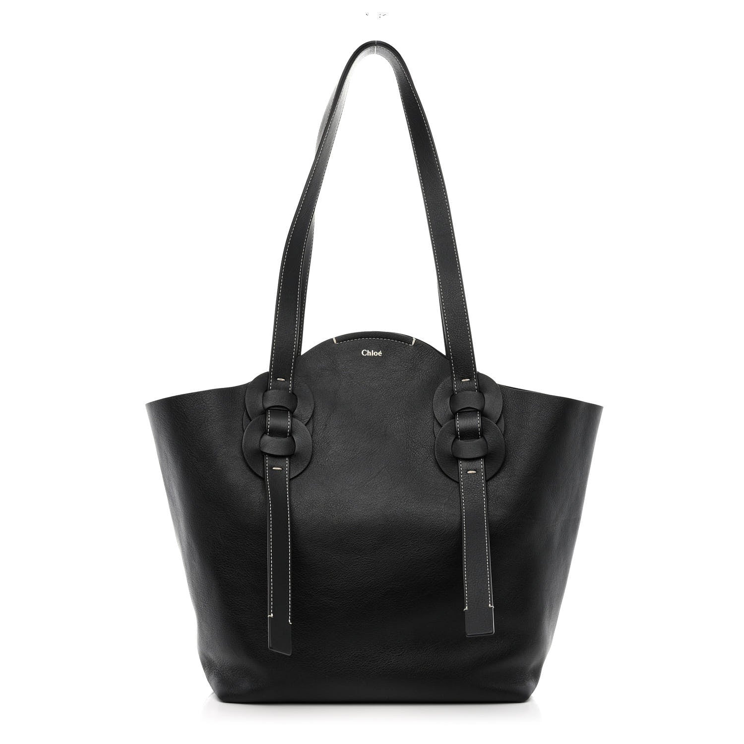 Chloe Small Grain Smooth Calfskin Medium Darryl Tote Black 1 of 13