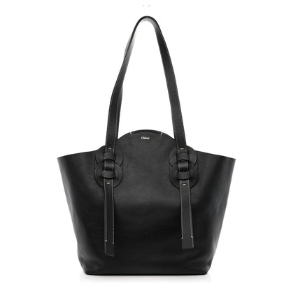 Chloe Small Grain Smooth Calfskin Medium Darryl Tote Black 1 of 13