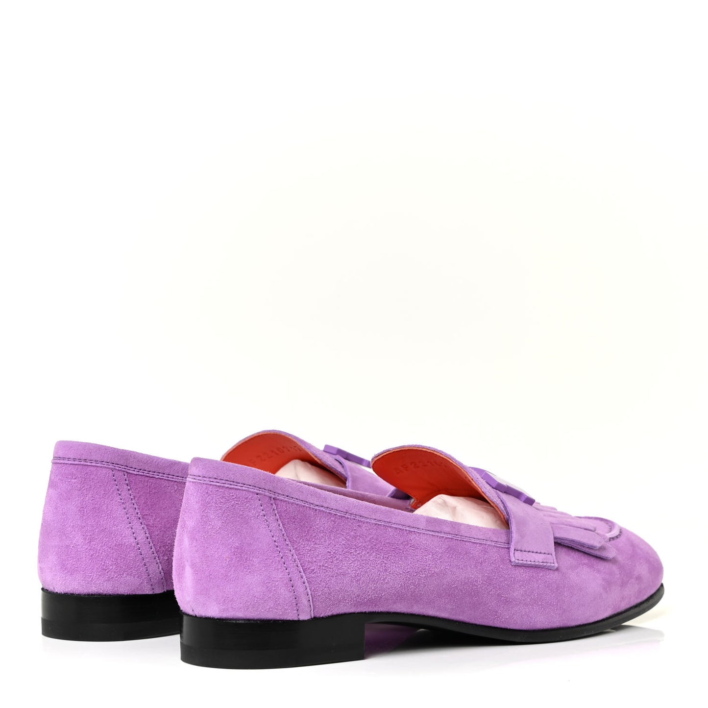 Suede Goatskin Womens Royal Loafers 36 Violet Parme