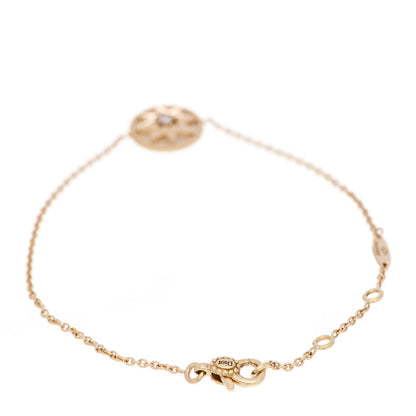 Christian Dior 18K Yellow Gold Diamond Mother of Pearl Rose Des Vents Bracelet 3 of 7