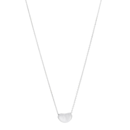 Tiffany Sterling Silver 11mm Elsa Peretti Bean Pendant Necklace 1 of 5