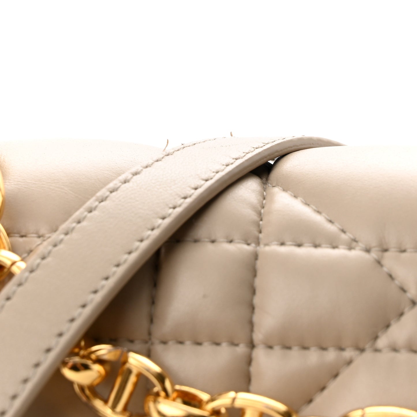 Calfskin Macrocannage Medium Caro Bag Sand