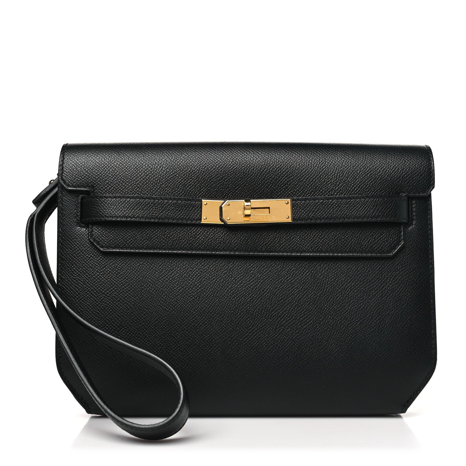 Hermes Epsom Kelly Depeches 25 Pouch Black 1 of 10