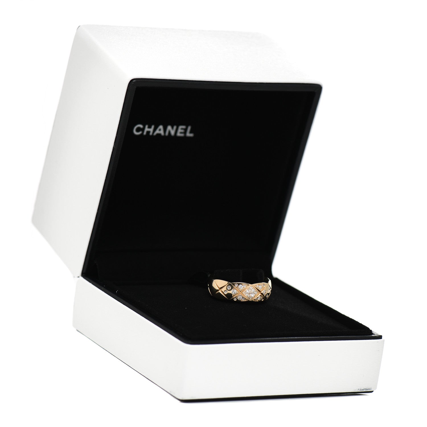 Chanel 18K Yellow Gold Diamond Small Coco Crush Ring 54 7 6 of 6
